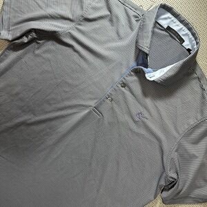 Greyson Polo Shirt Men's Size Large L Black Striped Golf Performance Stretch